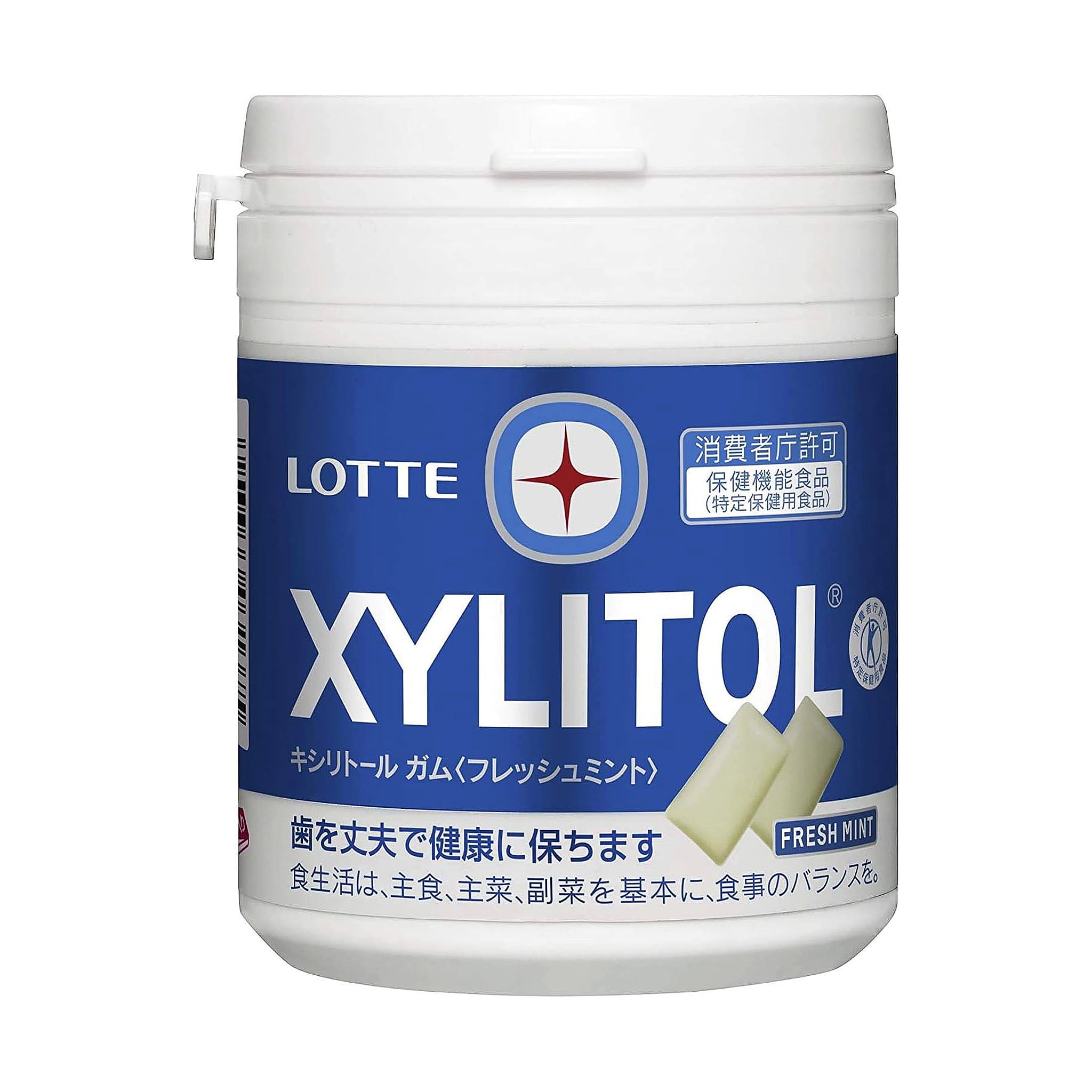 LOTTE Xylitol Gum Fresh Mint Family Bottle